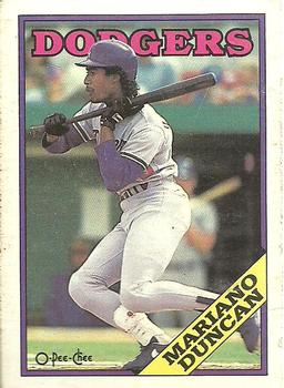 1988 O-Pee-Chee Baseball Cards 181     Mariano Duncan